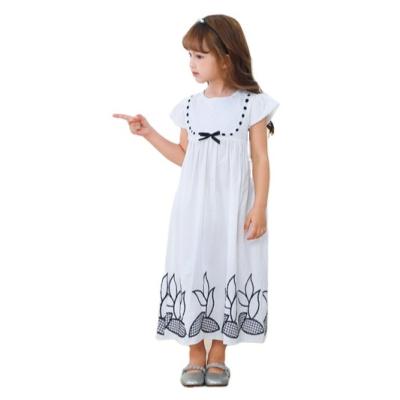 China Breathable 2022 Kids Girls' Designer Long Sleeve Milk Silk Pure Cotton Nightdress Sleepwear Custom Pajamas for sale