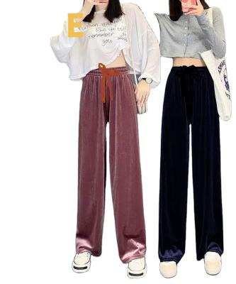 China 2022 Women's Anti-wrinkle high-waisted pants long with high quality, simple look and adjustable waist casual pants for sale