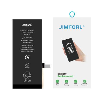 China 1960mah Mobile Phone Lithium Batteries OEM Pure Built-in Replacement Mobile Phone Cobalt Internal Battery For Phone 7 for sale