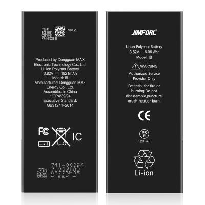 China Mobile Phone 3.82V Replacement Cell Phone Battery 1821mah For Phone 8 for sale