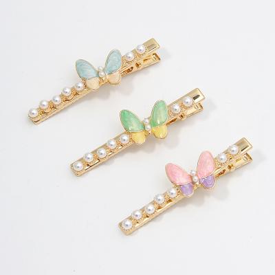 China Fashion/Popular Adult Popular Butterfly Hair Clips Pretty Girls Beads Pelican Clips Hair Accessories New Design for sale