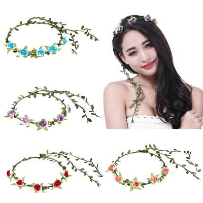 China Beautiful Popular Hawaiian Style Hair Accessories Handwork Flower Crown Wedding Wreath for sale