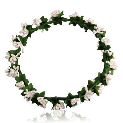 China OEM Fashion Girls Colorful Flower Tiara Garland Headband Artificial Flower Crown for Head Cloth for sale