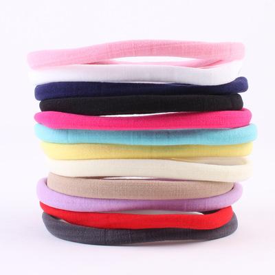 China Wholesale European and American hair accessories baby sports style DIY hair band DIY cotton elastic headband for sale