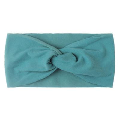 China Nylon Wholesale Baby Hair Accessories Knot Top Headband Babies Bow Knotted Headband for sale