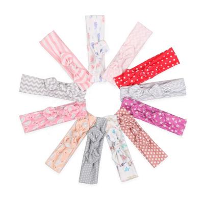 China Custom Wholesale Cotton Fabric Patterns Baby Hair Accessories Cute Baby Head Bands for sale