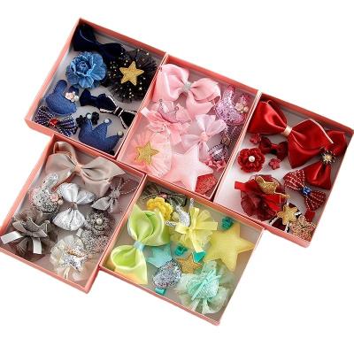 China Hot Selling 10 Pcs/Box Alloy For Kids Hair Pin Set Beautiful Duck Bill Cute Baby Hair Clip Hangers Gift Set for sale