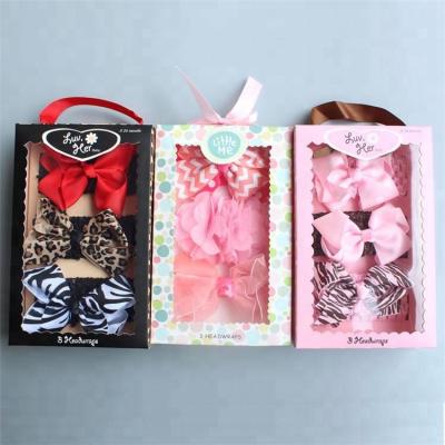 China Ribbon Pink Color Baby Headband Set Cute And Lovely Baby Hair Accessories for sale