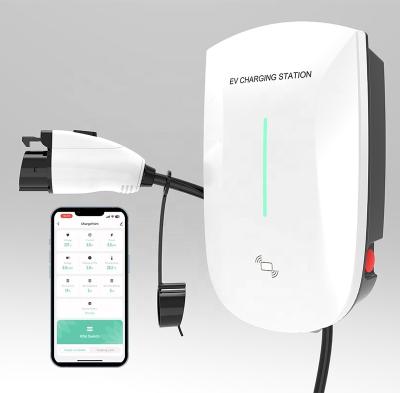 China Electric Vehicle FAST Charging Price Electric Charging Station Type 1 32A Rfid Card Car 7KW Ev Charger for sale