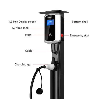 China Home EV Charging Smart Professional High Quality 3 Phase EV Home Charger 22KW Charging Station With LED Screen for sale