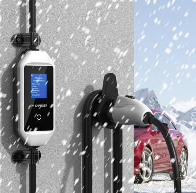 China Charging Electric Car Charger Type 1 7KW High Efficiency Adjustable Current LED Screen 32A Home Portable Charging Station for Electric Vehicle for sale