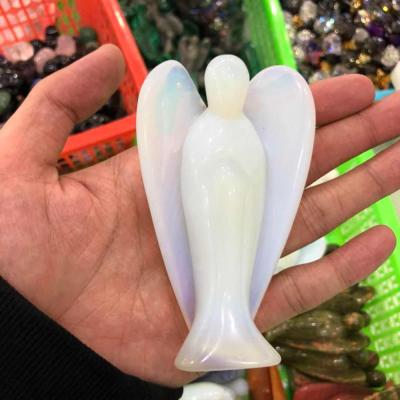 China China Wholesale Hand-carved Nature Crystal Types Of Healing Angel Statues for sale