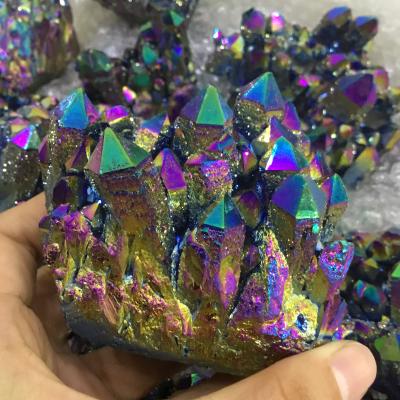 China Natural Crystal Group China Aura Quartz Crystal Electroplating Group for sale