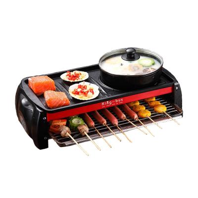 China 2021 New Style Easily Cleaned Electric Grill Pan Set Hotpot With Grill for sale