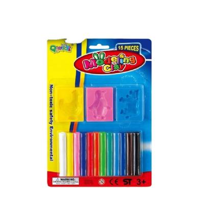 China Rubber 12 COLORS DRY NON CLAY WITH 3 ANIMAL TOOLS IN BLISTER CARD for sale