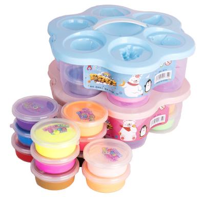 China PVA Kids Playdough Super Lightweight Colorful Modeling Toys 12colors DIY Air Dry Clay Bouncy Putty for sale