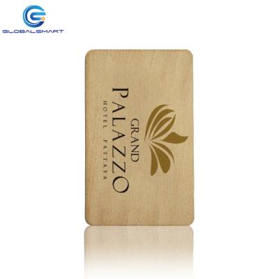 China Material 13.56mhz RFID Wooden or Bamboo Wood Bamboo Key Card for sale