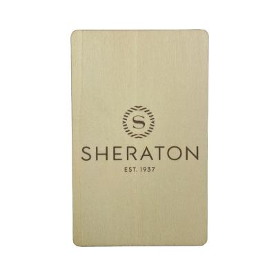 China Basswood Wooden Hotel Hotel Key Card RFID Key Card for sale