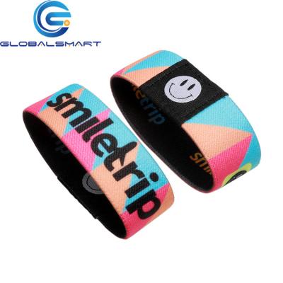 China Waterproof / RFID NFC Woven Wristband Waterproof Elastic Wristband For Festival Events Concert Tickets for sale