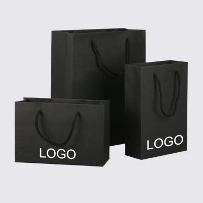 China Logo Shopping Lifestyle Black Paper Printed Folding Bags Storage Gift Shopping Pouch Bags Foldable Clothing Package Bags for sale