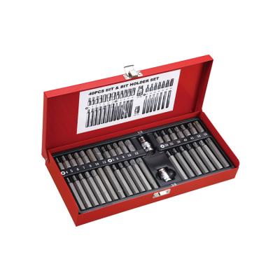 China Cheap Hot Sale Good Quality 40pcs Bits and Holder Bit Set Drill Holders Hand Tools Bit Set 4~12/M5~M12/T20~T55 for sale