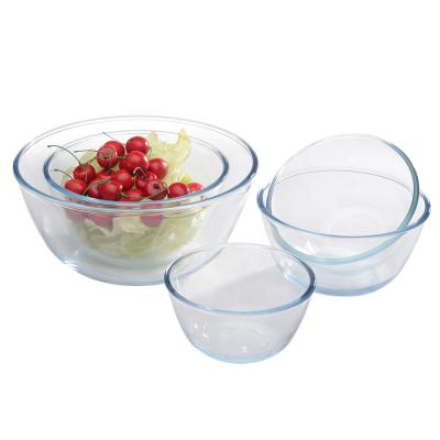 China Wholesale Food Salad Bowl Glass Fruit Bowl Set Bowls With Lid Customized for sale