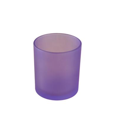 China Home Decoration Round Custom Color Glass Candle Holder With Bamboo Lid Glass Candle Jar With Metal Lid for sale