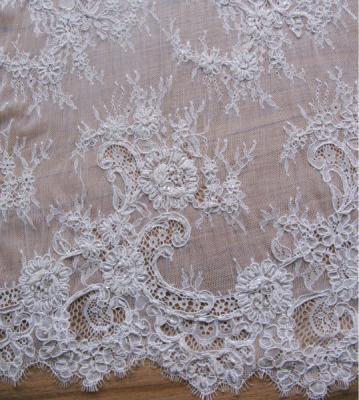 China 100% African French Guipure Embroidery Dress Wedding Polyester Cord Lace Fabric Lace for sale