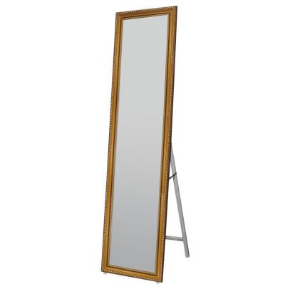 China Large Decorative Wooden Framed Integral Body Dressing Floor Standing Mirror For Bedroom for sale