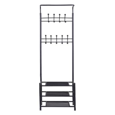 China Multifunctional Shoe Rack Metal Shoe Storage Shelf Hanger Holder Coat Rack for sale