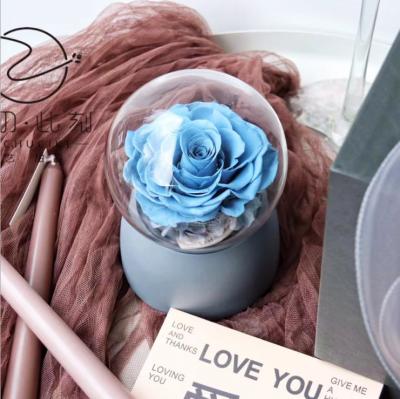 China Real Preserved Rose 2021 New Style Speaker Music Box Preserved Roses Flower Gift With Good Quality for sale