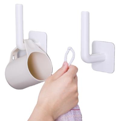 China New Arrived Contemporary Adhesive Door Wall Hanger Hangs Suction Heavy Load Wall Storage Kitchen Bathroom Plastic Wall Hook for sale