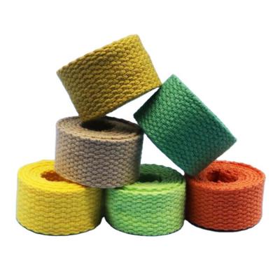 China Other Logo Nylon Webbing Strap Cotton Eco-friendly Woven Webbing 35mm Cotton Webbing For Belt for sale