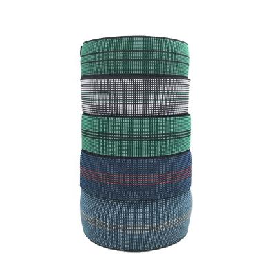 China High Quality Furniture Elastic Sofa Elastic Belt Webbing Woven Green for sale