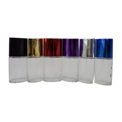 中国 Wholesale Fancy Clear Glass Perfume Bottle With UV plastic Cap Glass Refill Empty Perfume Atomizer Spray hot sell 販売のため