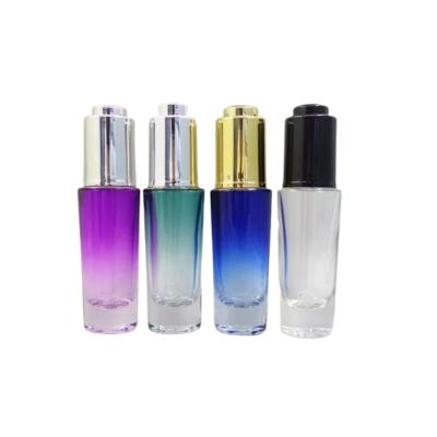 Cina custom15ml glass dropper bottle high-grade  set empty colorful glass thick bottom dropper in vendita