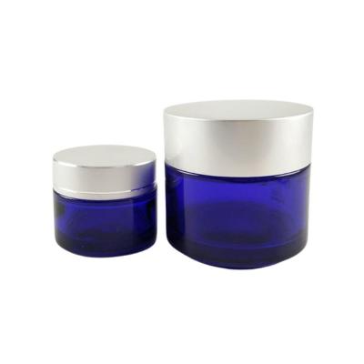 China Skin Care Glass Cosmetic Cream Jar , Empty Glass Cream Containers for sale