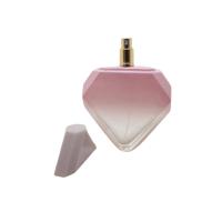 China Rosa quadratische Glasparfümflaschen 100ml mit voll herum Druckoberfläche zu verkaufen