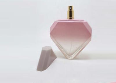 China Rosa quadratische Glasparfümflaschen 100ml mit voll herum Druckoberfläche zu verkaufen