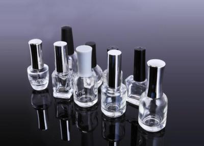 China Aluminium bedeckt leere Glasnagellack-Flaschen, 10ml 12ml 15ml leert Nagellack-Flaschen mit einer Kappe zu verkaufen