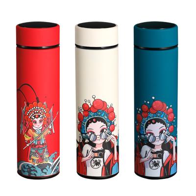 China Large Capacity Touch Temperature Display Stainless Steel Thermal Tea Thermos Chinese Classic Led Intelligent Smart Filter for sale