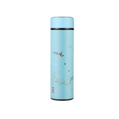 China Wholesale Sustainable 500ml Led Temperature Display Double Wall Insulated Travel Stainless Steel Smart Water Bottle for sale