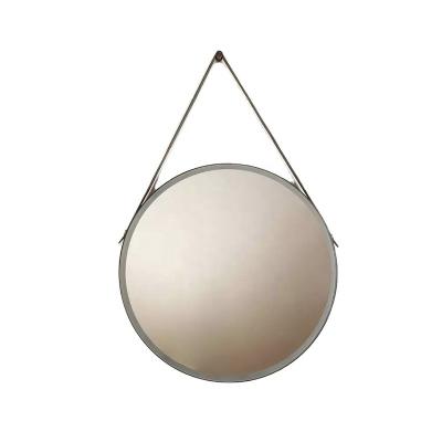 China NEW Design Home Hotel Bright Decorative Black Border Round Shape Acrylic Lighted Mirror With Memory Touch Screen Dimming for sale