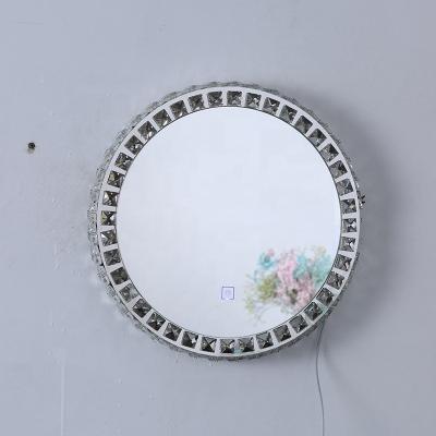 China The Feature And Desk Mirror Illuminated Round Leaded Crystal Mirrors for sale