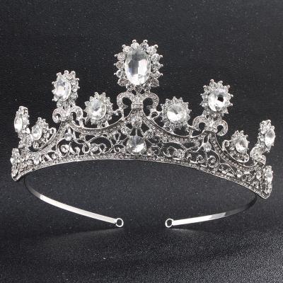 China Bulk D=13.5cm Indian Jewelry Princess Crown Rhinestone Tiaras And Wedding Women's Accessories Factory Wholesale for sale