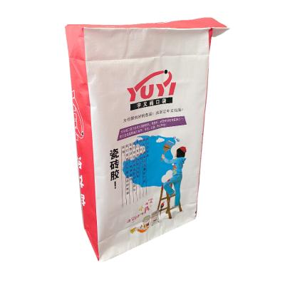 China Custom Moisture Proof 25kg 50kg PP Block Bottom Empty Cement Bag for sale