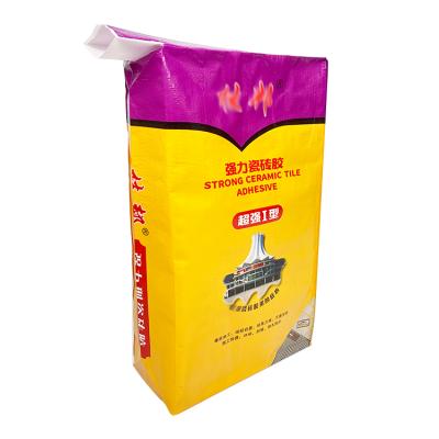 China 25kg 50kg Leak Proof Square Bottom Plastic Bag Moisture Proof Waterproof Bag For Cement for sale