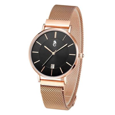 China LOW MOQ Minimalist Mesh Magnet Stainless Steel Women Date Automatic Chinese Wholesale Wristwatches Watches for sale