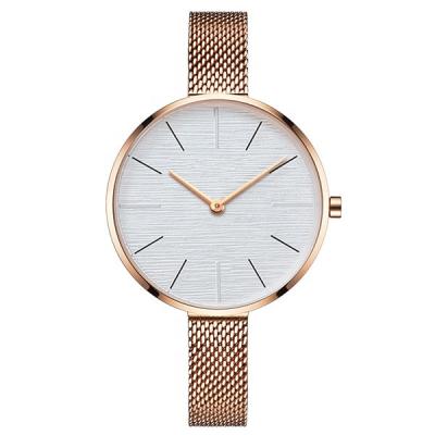 China Custom Made Stainless Steel Quartz Ladies Rose Gold Girls Watch Simple Vintage Fashion Day/Date Watches Women for sale