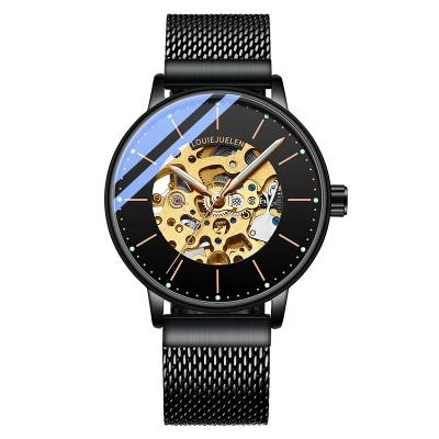 China Power Reserve Watch High Quality Luxury Skeleton Men's Mechanical Wristwatches Slim Ultra Waterproof Automatic Watches for sale